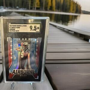 Panini Rookies & Stars 2023 #AI5 Bryce Young Airborne Red #/99 SGC 9.5